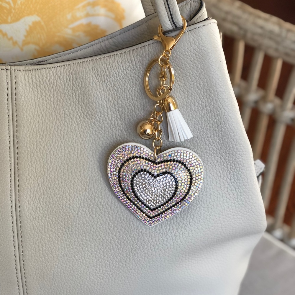 Heart Rhinestone Keychain